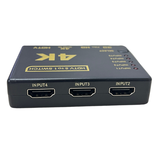 4K HDTV Switcher (5X1) 5 Input 1 Output Include PIP IR Remote Supports 4K Full HD 1080p