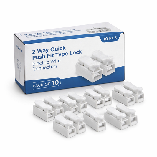 2 Way Quick Push Fit Type Lock Electric Wire Connectors