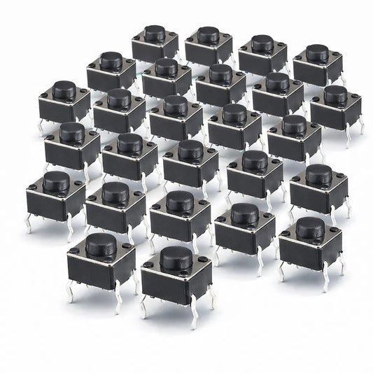 4 Pin Momentary Micro Tactile On Button Switch (Pack of 25)