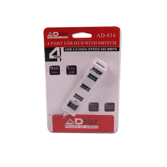 4 Port USB Hub with USB 3.1 Type-C & USB 3.0 Combo Plug