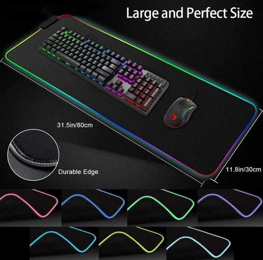 RGB354 Mouse Pad For Large Extended Desk Pad Mat with 14 Lighting Modes