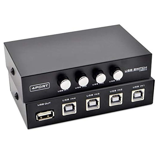4x1 USB 2.0 Switch Box Hub For Printer Scanner Keyboard and Other USB Supported Devices