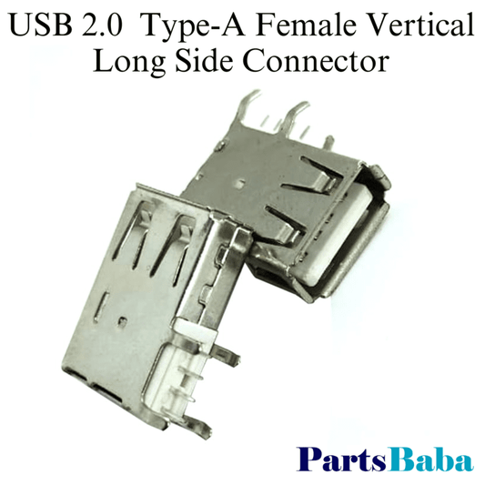 USB 2.0 Type-A Female Vertical Long-Side Connector