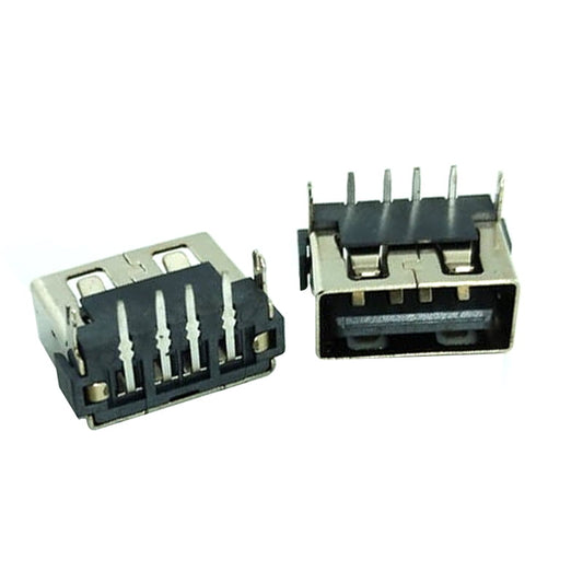 USB 2.0 Female Type-A Short Right-Angle Connector for Laptop