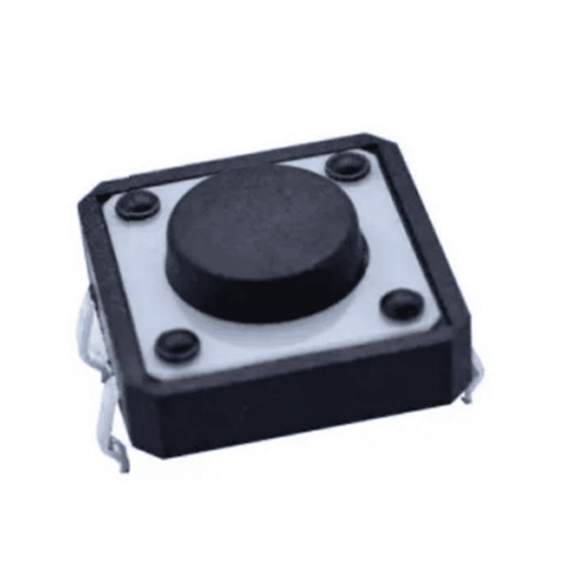 Tactile Switch 4 Pin SPST Straight Round Button PC Pin 12.0x12.0x7.0mm - TS 127CJ
