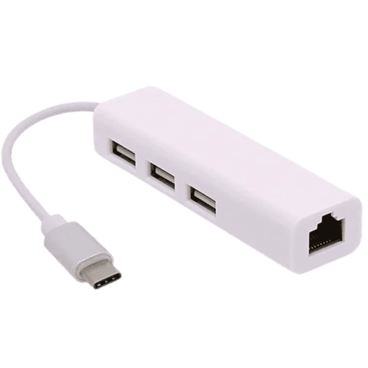 Type-C to LAN, 1 Port Ethernet Network with 3 Port USB HUB