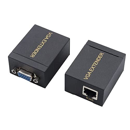VGA Signal 60M Extender 1080P RJ45 Cat 5e Cat6 Network Cable (1 Transmitter + 1 Receiver)