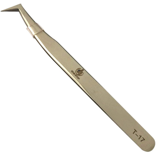 T17 Professional Curved Stainless Steel Tweezer