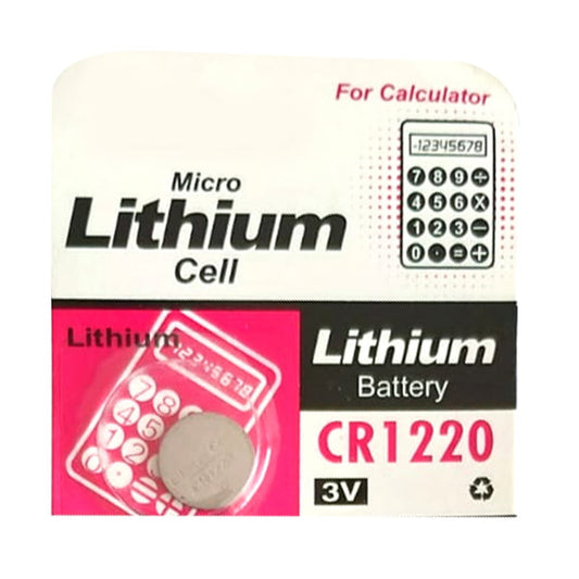 Micro Lithium Cell CR1220 3V Battery (For Calculator, 1 Pc)