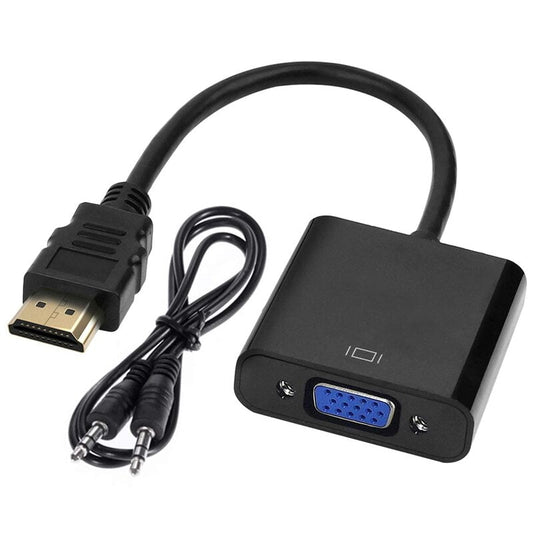 HDMI Male To VGA-A Female Converter With 3.5 mm Audio Cable