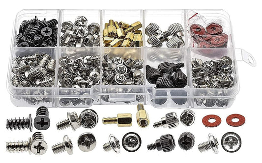 234 Pcs PC Screw Standoff Set for Computer Case, Motherboard & Fan Mounting