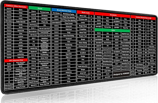 Shortcut Key Mouse Pad With Silk Gliding (900x400x3 mm)