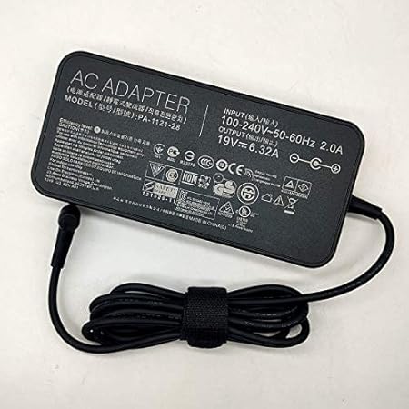 Laptop adapter for compatible 120W Laptop Charger for Asus ROG G501, VivoBook X560, VivoBook Pro 14X, Zen AiO A5401 Series (19V, 6.32A) 6.0*3.7MM