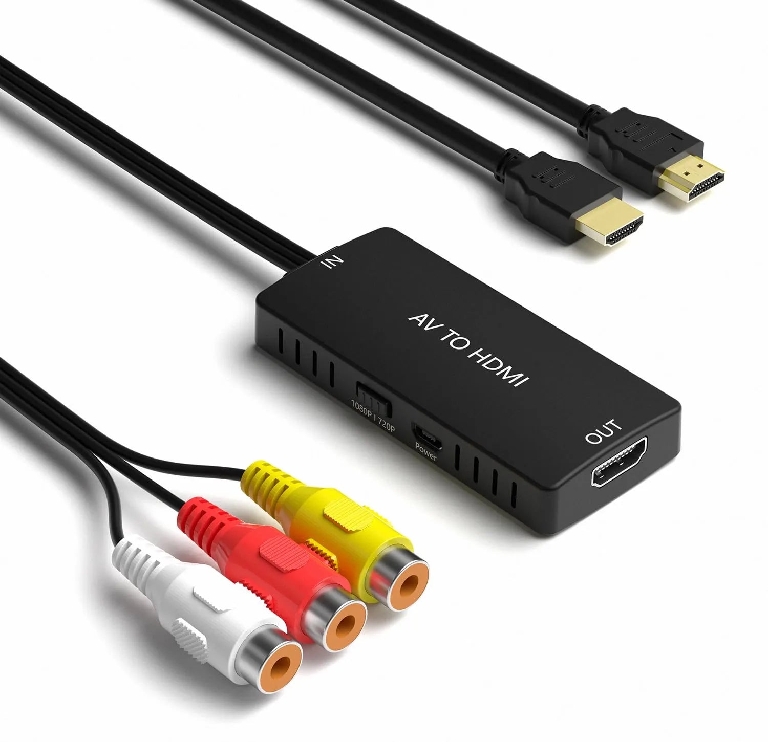 AV to 4K HDMI CABLE 35cm Cable convtert Composite Audio Video Signal to Digital HDMI 2.0 Signal