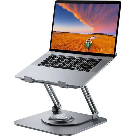 Aluminum 360 Degree Rotating Base Foldable Portable Laptop Stand