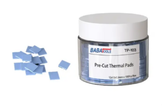 TP-103 Pre-Cut Thermal Silicone Pads 12x12x1.5mm 100Pcs/Box