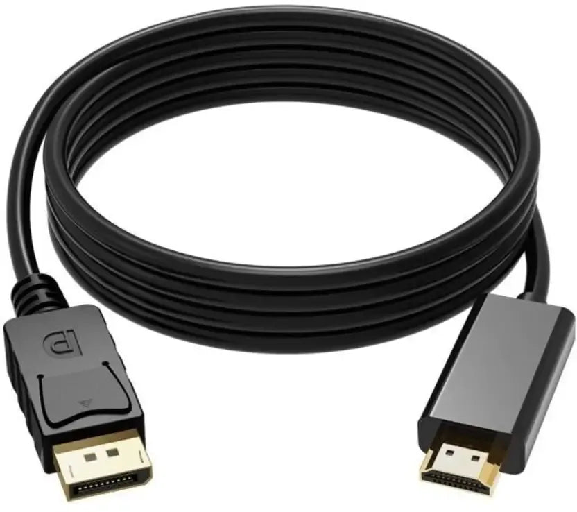 Display Port Male to HDMI 2.0 Male Cable supports resolutions upto 3840x2160 @60Hz