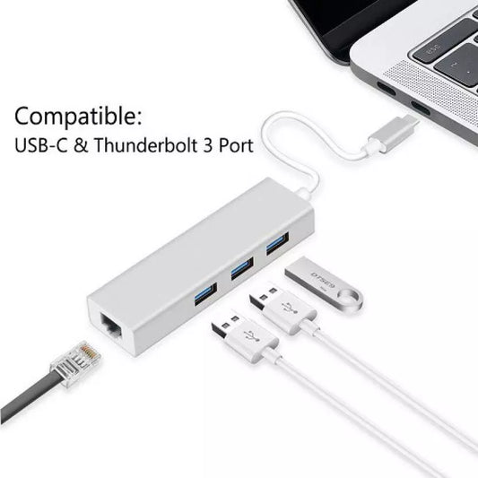 Multiport USB 3 in 1 + Hub with 4K HDMI Output to Monitors, TVs & Projectors