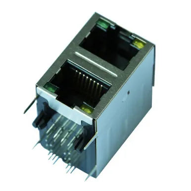 LPJ26204AENL - 1x2 Ethernet RJ45 Connector with 10/100 Base-T Integrated Magnetics