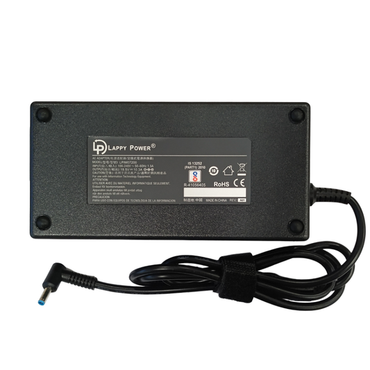 Laptop Adapter Compatible for HP (200W, 10.3A, 19.5V) – Blue Pin 4.5mm × 3.0mm | Suitable for HP ZBook 17, Pavilion Gaming 15/17, ZBook G3–G7