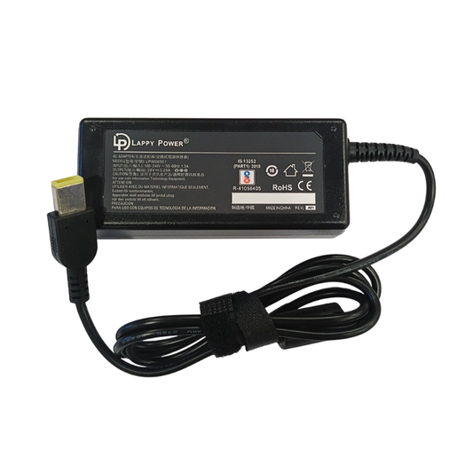 Laptop Adapter compatible for LENOVO (65W 3.25A 20V) Slim Tip Yellow USB Pin