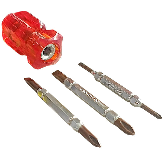 Multitec STB-330 6 in 1 Multi bit Stubby Reversible Screw Driver Set