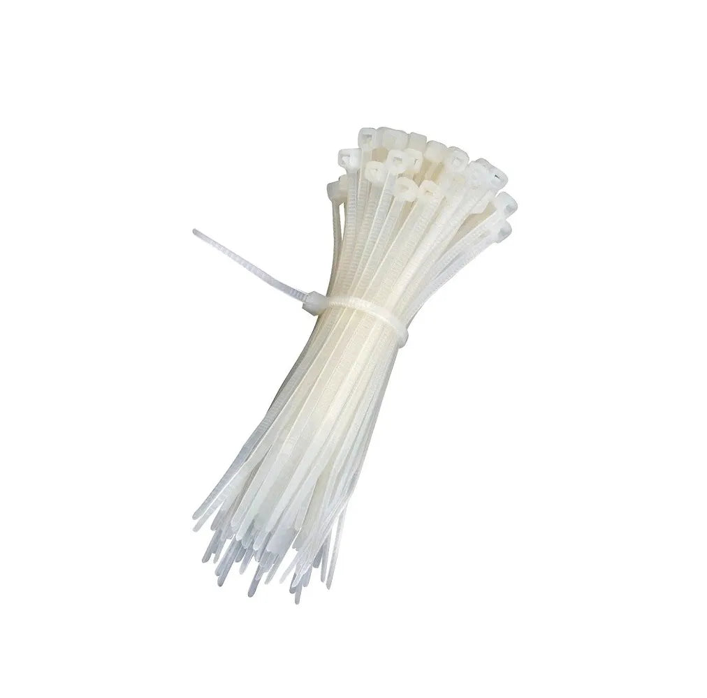 Nylon Cable Zip Ties 250 mm White (100pcs)