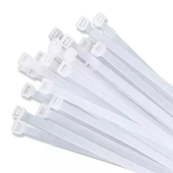 Plastic Ties 400 mm White (100pcs)