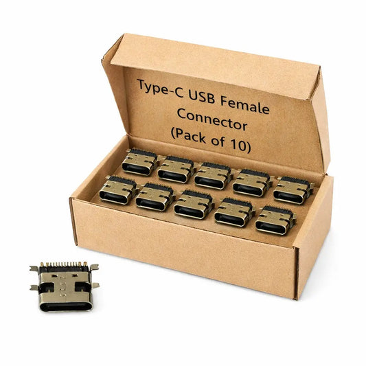 Type-C USB Female Connector (Pack of 10)