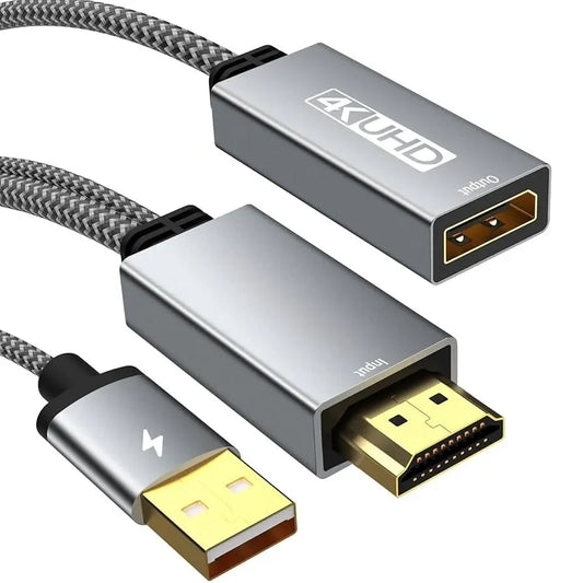 USB Male to 4K HDMI Female Adapter With Synchronised Audio Supports resolutions upto 3840x2160 @60Hz