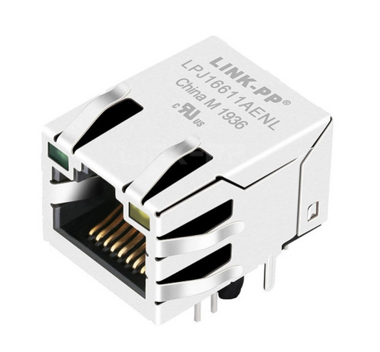 RJ45 Connector Female with Magnetics 10/100 Base-T - LPJ16611AENL