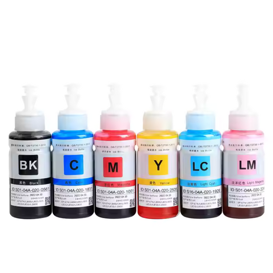Refill Ink For Epson L800 L801 L805 L810 L850 L1800 Printer (CMYK)