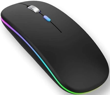 Wireless Bluetooth RGB Mouse Rechargeable Ultra Silent Slim With LED Backlight