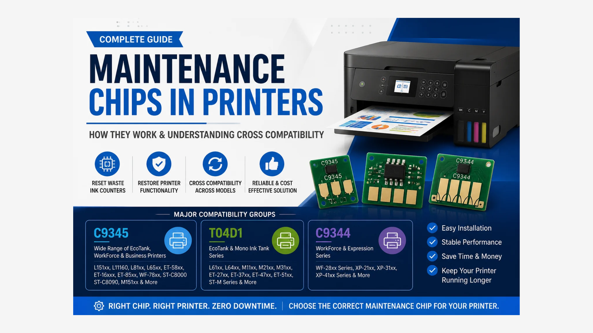 Maintenance Chips in Printers: How They Work and All Compatibility