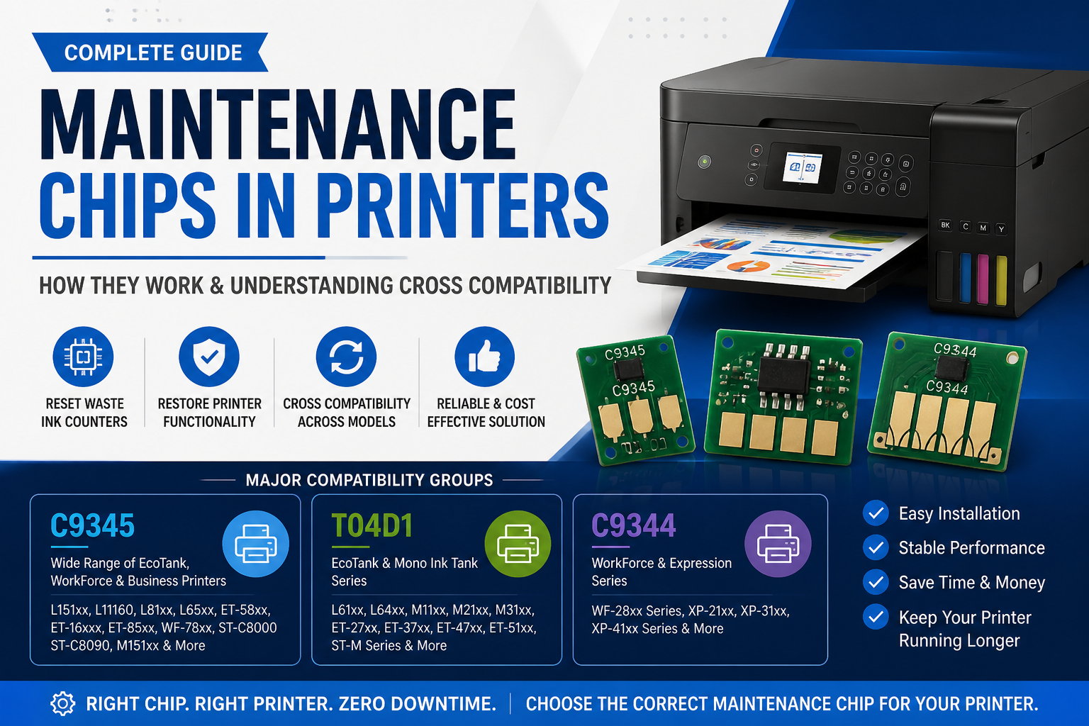 Maintenance Chips in Printers: How They Work and All Compatibility