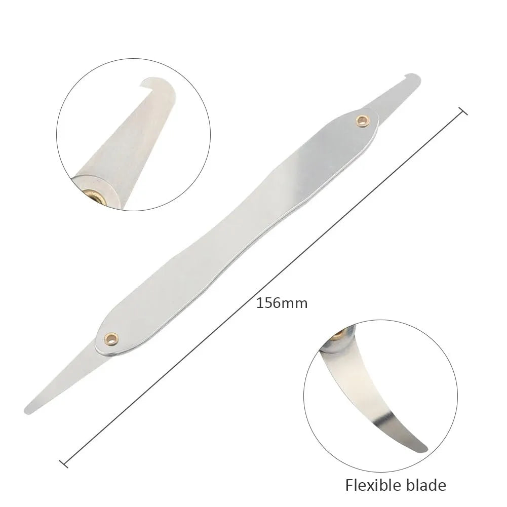 0.1mm Ultra Thin Flexible Metal Pry Spudger Stainless Steel Card with Scale for iPhone iPad Tablet Phone Repair Tool