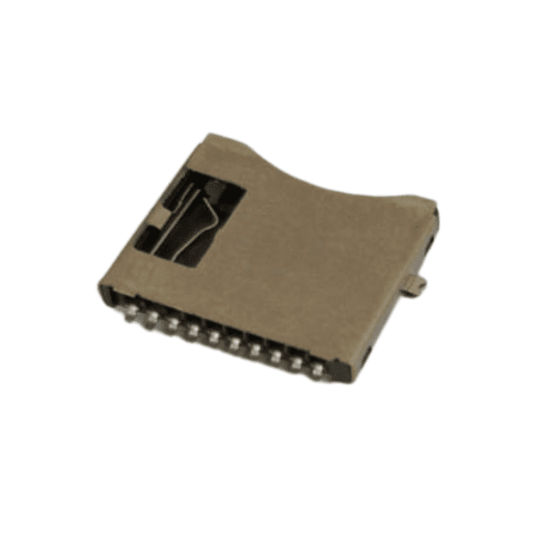 10-Pin Micro SD Card Holder Connector - Push-In, Pull-Out
