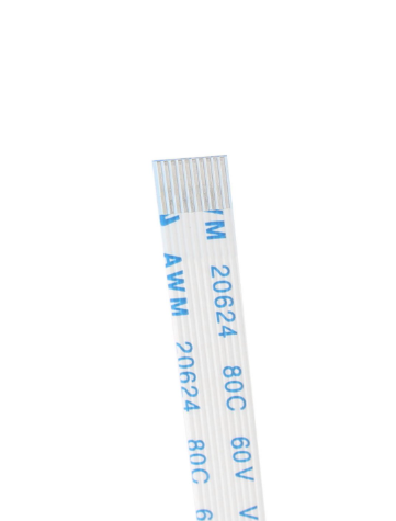 10 Pin 0.5mm Pitch 380mm Reverse Side Connection FFC Ribbon Flexible Flat Cable
