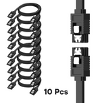 SATA III 6.0 Gbps Data Cable with Locking Latch for HDD & SSD (Pack of 10)