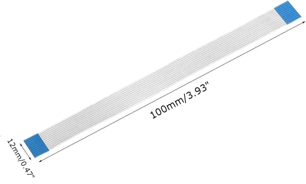 12 Pin 1mm Pitch 100mm Same Side FFC Ribbon Flexible Flat Cable