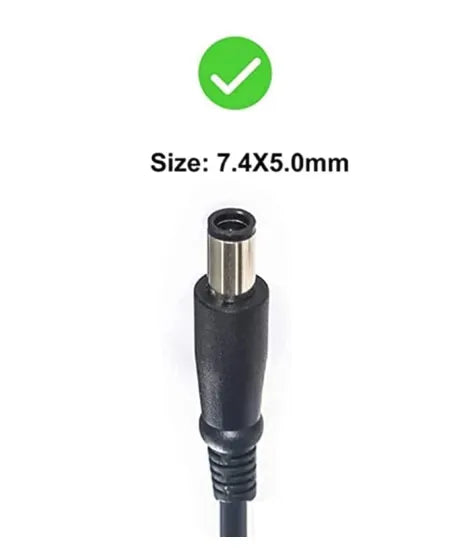 130W Laptop Adapter Compatible for HP (19.5V 6.7A) 7.4mm x 5mm (Power Cord Included)