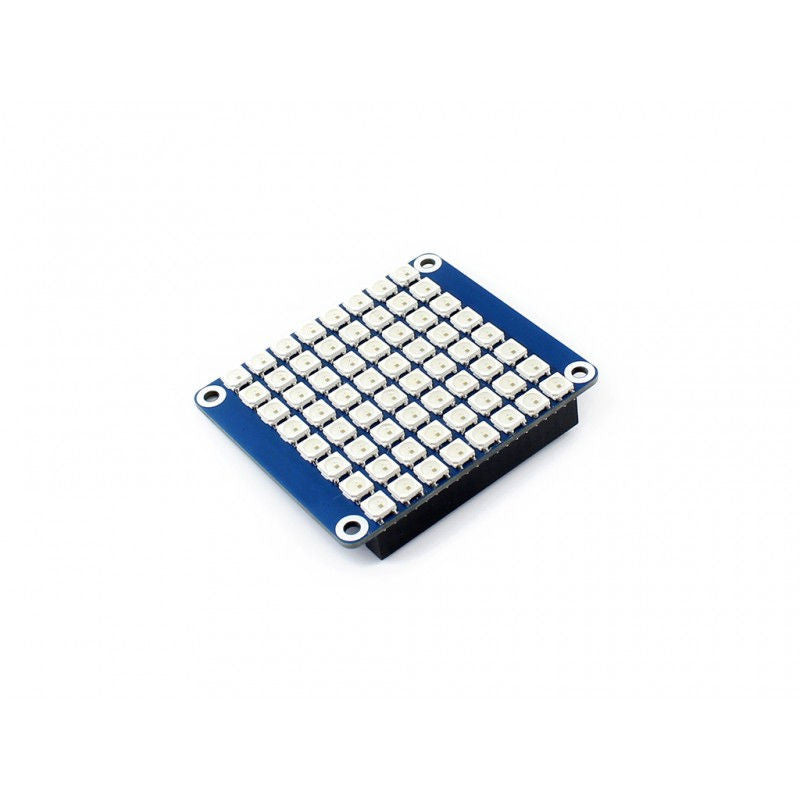 True color RGB LED HAT (B) for Raspberry Pi, colorful display, 8x8 grid