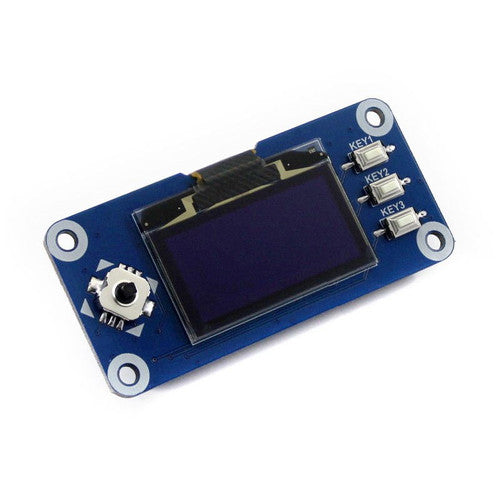 1.3 inch OLED Display HAT for Raspberry Pi, 128x64 pixels, SPI/I2C interface - Waveshare