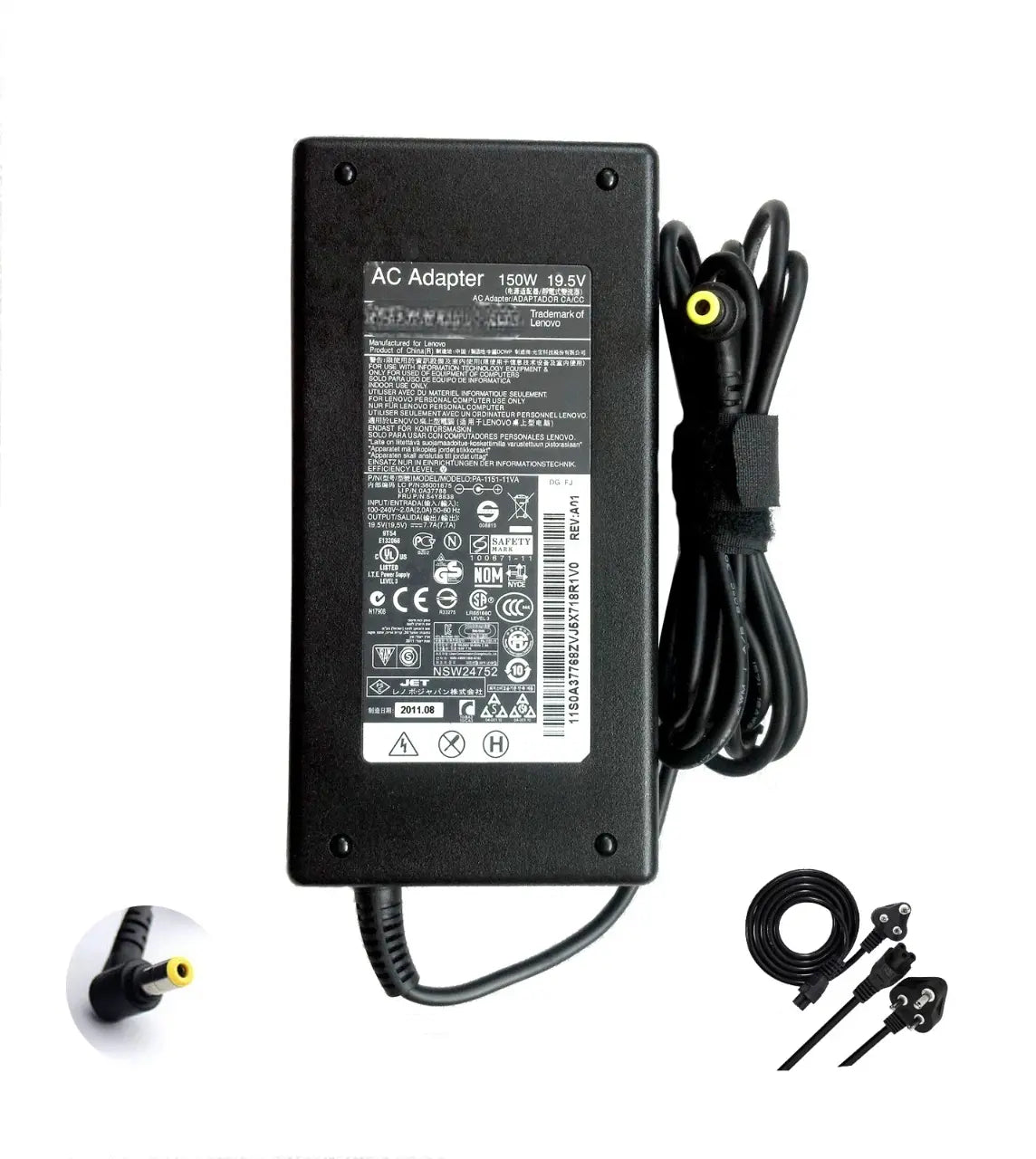 150W Laptop Adapter Compatible for HP (19.5V 7.7A) 6.3mm x 3.0mm (Power Cord Included)