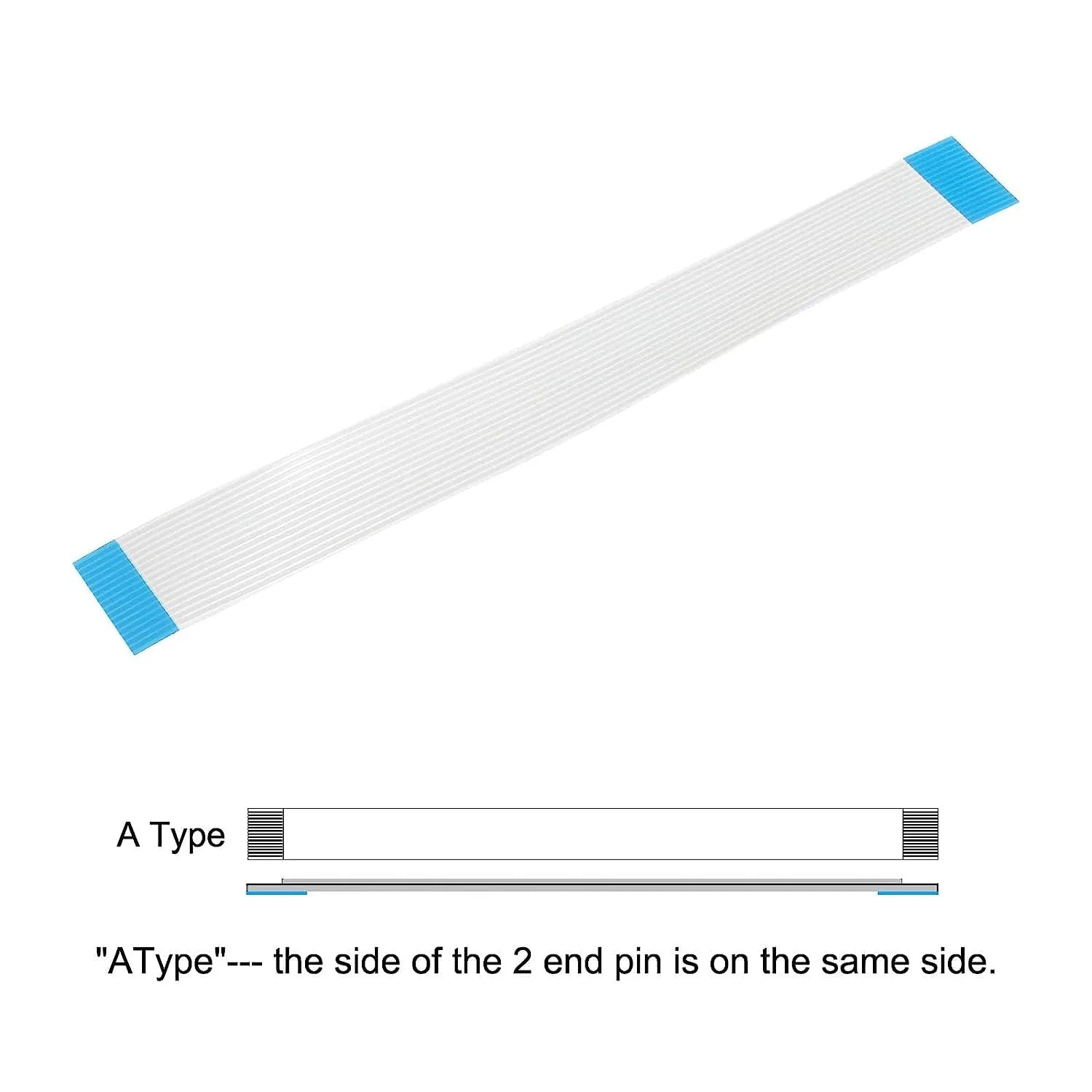 16 Pin 1mm Pitch 500mm Same Side Connection FFC Ribbon Flexible Flat Cable