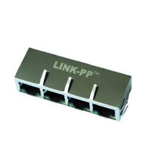 LPJ46204AENL - 1x4 RJ45 Magnetic Jack with 10/100 Base-T Integrated Magnetics