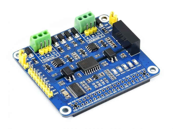 2-Channel Isolated RS485 Expansion HAT for Raspberry Pi - Waveshare