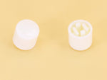 White Cap R6.7 Square Stem 2.4mm for Switches 6x6x7.3mm