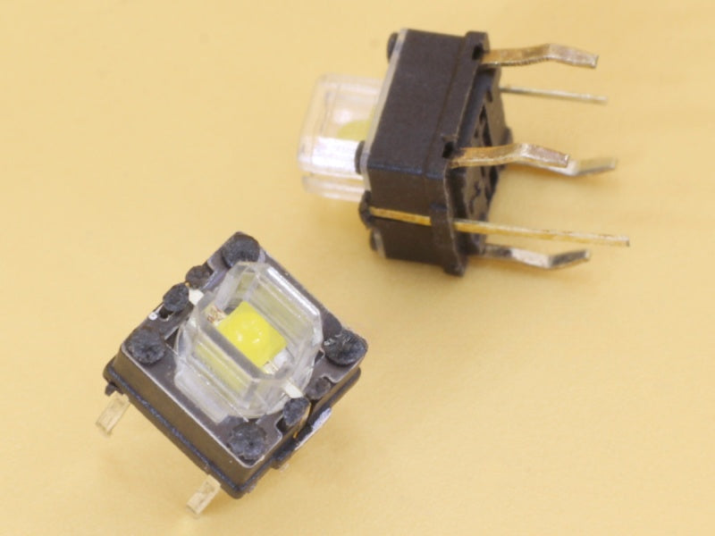 Switch 7x7x7mm TH with White LED