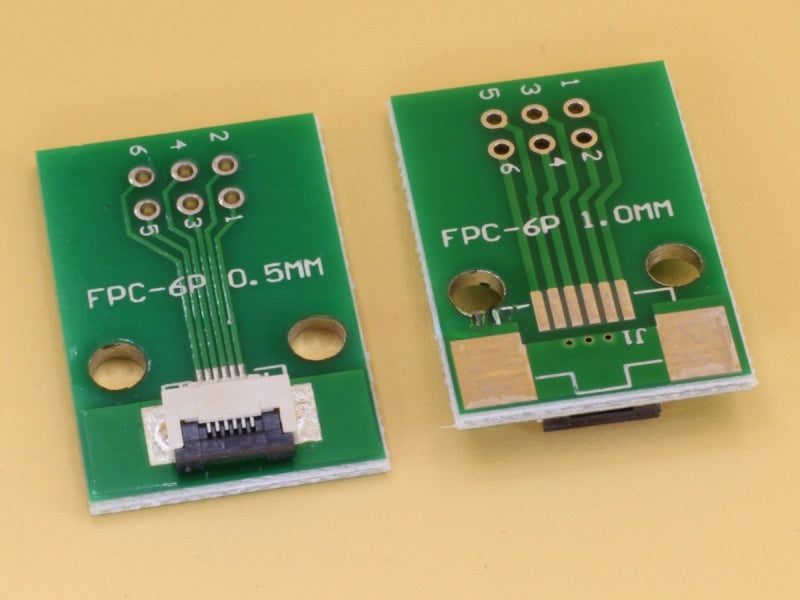 6 Pin PCB with 0.5mm FFC Connector Soldered